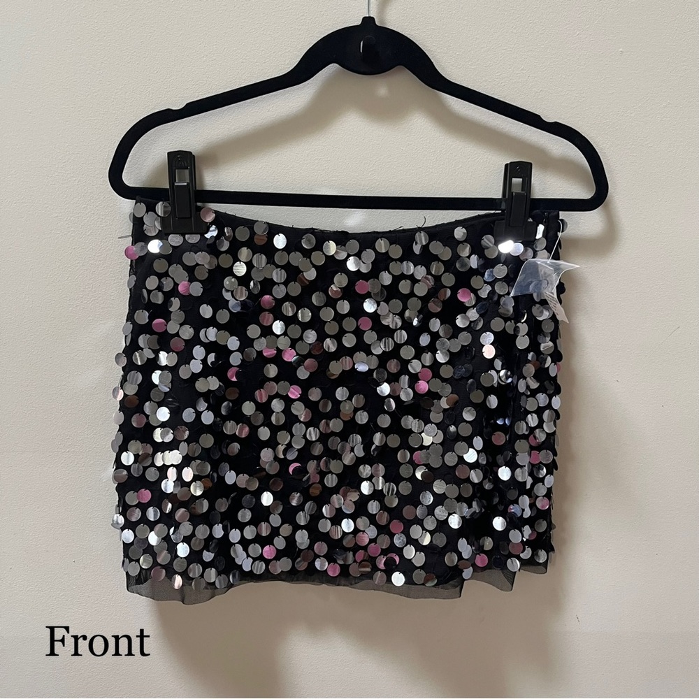 Vintage Black Mini Skirt with Pailettes
